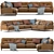 Sugar Bum Large Corner Sofa 3D model small image 1