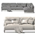 Sugar Bum Large Corner Sofa 3D model small image 4