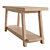 Rustic Safari Teak Bench 100cm 3D model small image 2