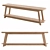 Rustic Teak Bench 150cm: Solid Wood Design 3D model small image 3