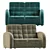 Elegant Gala Collection Sofa Bed 3D model small image 1