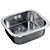  IKEA Stainless Steel Kitchen Sink 3D model small image 1