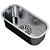 Rangemaster Atlantic Brushed Stainless Sink 3D model small image 1