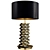 Elegant Stacked Disc Table Lamp 3D model small image 1