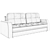 Silva "New York" Sofa Bed 3D model small image 2