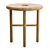 Solid Oak Round Stool 3D model small image 2