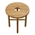 Solid Oak Round Stool 3D model small image 4