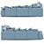 Wodge Modular Large Corner Sofa 3D model small image 3