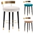 SAN TROPE Bar Stool Set 3D model small image 1