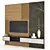 Modern TV Wall Set with 50" TV 3D model small image 2