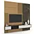 Modern TV Wall Set with 50" TV 3D model small image 3