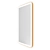 Gold Brass Rectangle Mirror with Front-Lit, 50x100cm 3D model small image 1