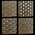 Square Decorative Panel Set 27 3D model small image 7