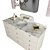 Modern Bathroom Set with Lighting 3D model small image 2