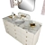 Modern Bathroom Set with Lighting 3D model small image 6