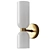 Elegant Gold White Wall Sconce 3D model small image 2