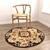 Round Rug Set with Variants 3D model small image 2