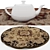 Round Rug Set with Variants 3D model small image 4