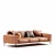 Francesca 3 Seater Leather Sofa 3D model small image 4