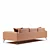 Francesca 3 Seater Leather Sofa 3D model small image 6