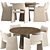 Elegant Foley Faux Mohair Dining 3D model small image 1