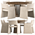 Elegant Foley Faux Mohair Dining 3D model small image 2