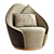 Sophisticated Armchair by Beth Asnaghi 3D model small image 3