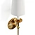 Opulent Antique Gold Clove Sconce 3D model small image 3