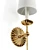 Opulent Antique Gold Clove Sconce 3D model small image 4