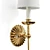 Opulent Antique Gold Clove Sconce 3D model small image 5