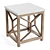 Geometric Stone Top Side Table 3D model small image 1