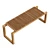 Teak Wood Bench 48 3D model small image 3