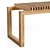 Teak Wood Bench 48 3D model small image 5