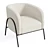 Scandinavian-inspired Barrel Back Accent Chair 3D model small image 1