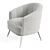 Retro Modern Tan Accent Chair 3D model small image 4