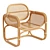 Modern Rattan Lounge Chair 3D model small image 1