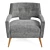 Sheer Mid-Century Modern Armchair 3D model small image 5