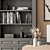 Gray Home Office Furniture Set 3D model small image 2