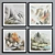 Modern Landscape Picture Frame Set 3D model small image 4