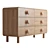 Tabitha Retro Six-Drawer Wood Dresser 3D model small image 4