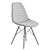 Modern Fabric Chair with Wooden Legs 3D model small image 5