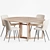 Versatile &Tradition Dining Set 3D model small image 3