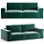 Emerald Happy Sofa 3D model small image 1