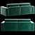 Emerald Happy Sofa 3D model small image 2