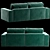 Emerald Happy Sofa 3D model small image 5