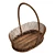 Handmade Natural Wicker Basket 3D model small image 5