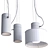 Modern Metallic Pendant Lamp Cylindrical 3D model small image 7