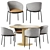 Modern Dining Set Pisa & Embrace 3D model small image 1