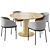 Modern Dining Set Pisa & Embrace 3D model small image 2