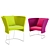 Ornué Finish Ami Chairs Stools 3D model small image 2